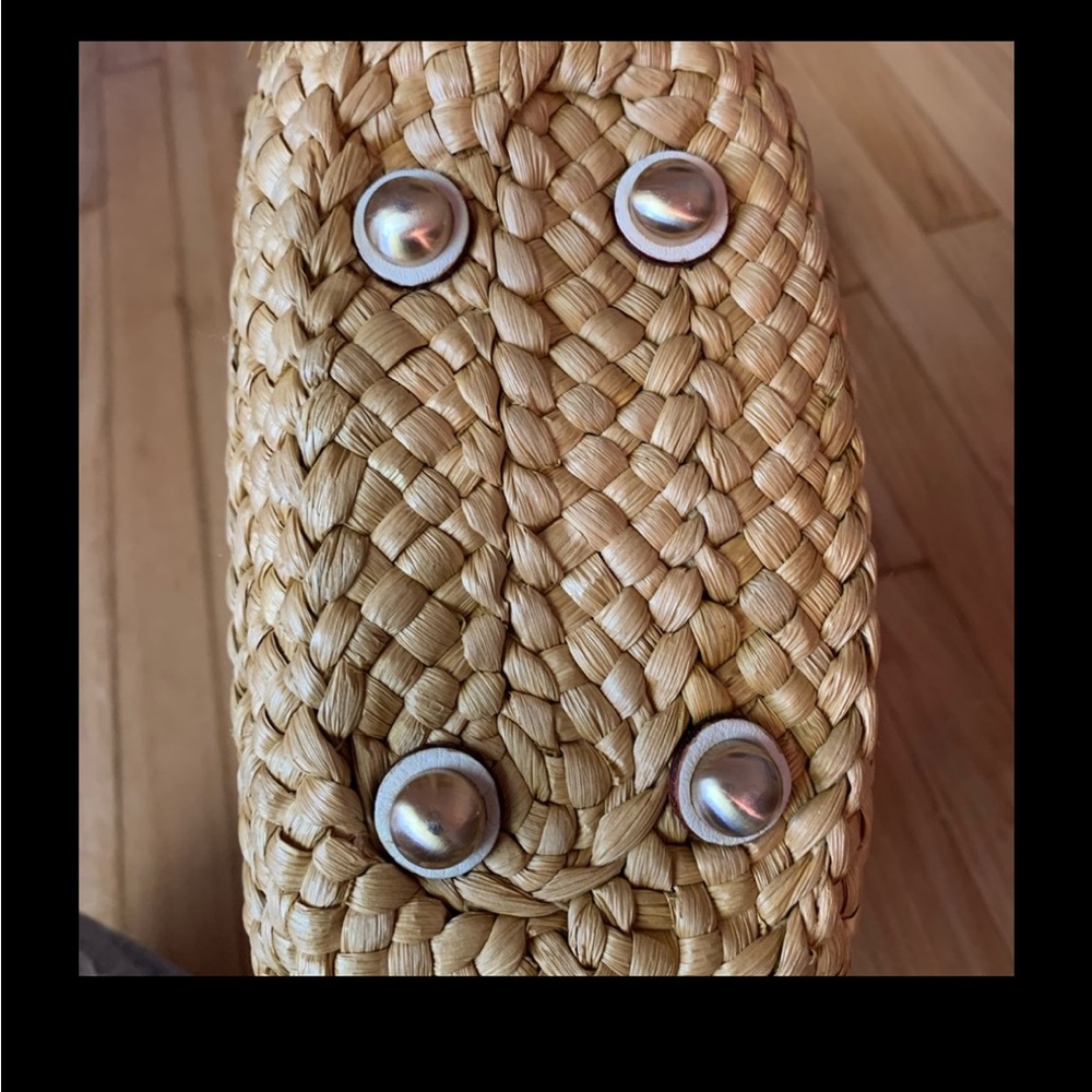 Vintage Michael Kors Straw & Leather Shoulder Bag – White - Picture 9 of 9